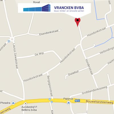 Google Maps | Vrancken BVBA Locatie
